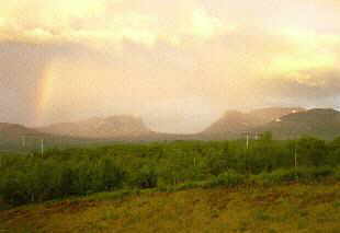 Mitternachtssonne bei Abisko (Lappenpforte)