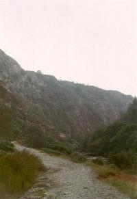 Alte Eisenbahnlinir im Tal des Glaslyn