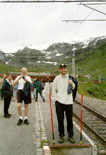 Am Ausgangspunkt der Flambahn in Myrdal