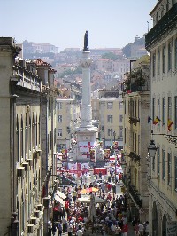 Rossio am Tag von England vs. Frankreich