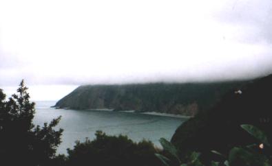 Foreland Point bei Hochnebel