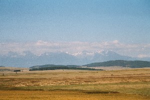 Blick vom slowakischen Paradies zur Hohen Tatra