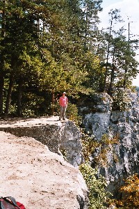 Tina auf dem Thomas-Felsen