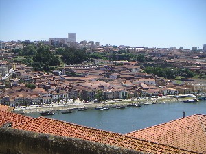 Blick von der Kathedrale zum Rio Douro
