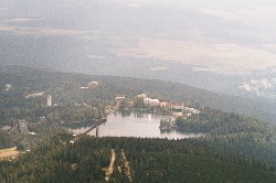 Blick von der chata pod soliskom zum Strbske pleso