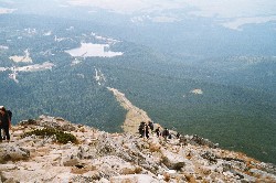 Blick vom Predne Solisko zum See